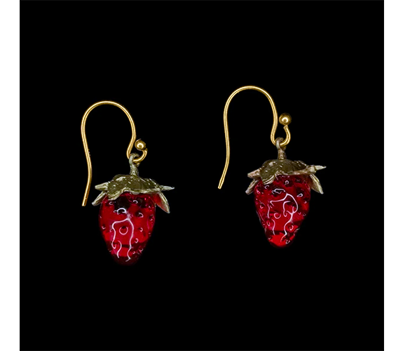 Spring Strawberry Earrings by Silver Seasons